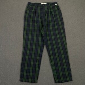 Tiny Big Sister Pant size 42, 10-14 Tartan Plaid Flannel Pleated Dark Academia